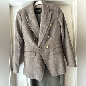 Banana Republic Herringbone Blazer in Brown and Cream